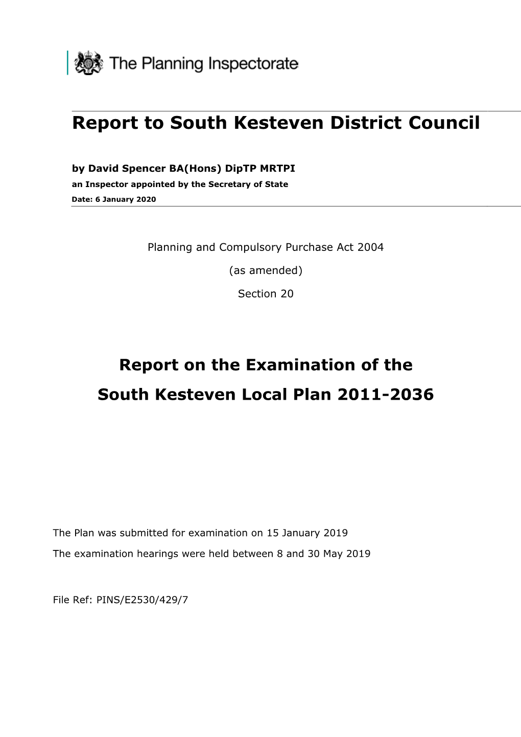 Report to South Kesteven District Council