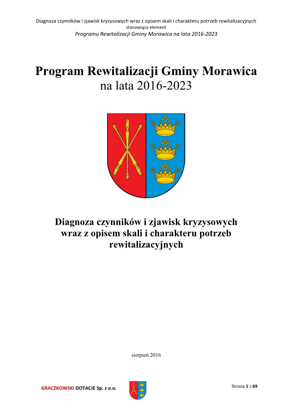 Program Rewitalizacji Gminy Morawica Na Lata 2016-2023