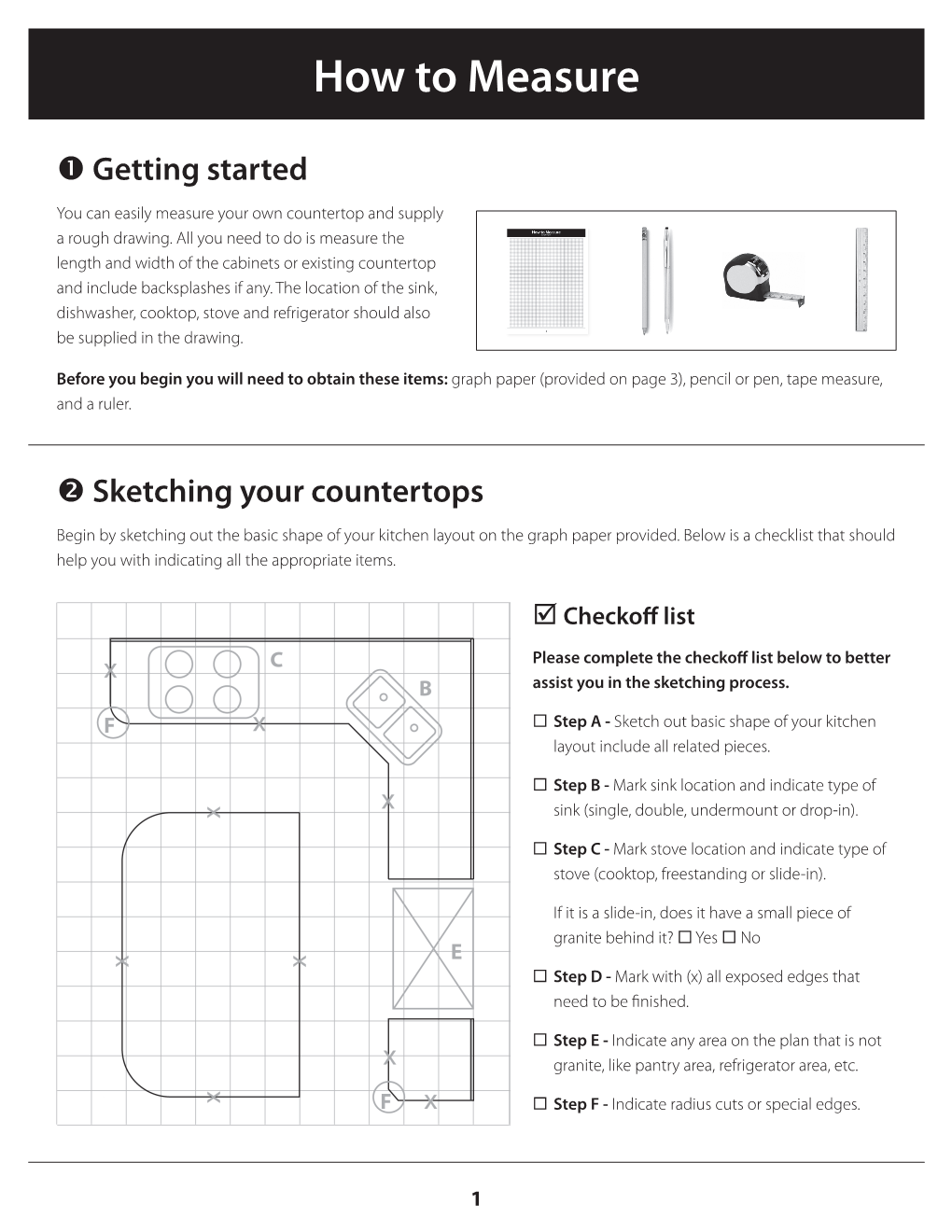 How to Measure Countertops