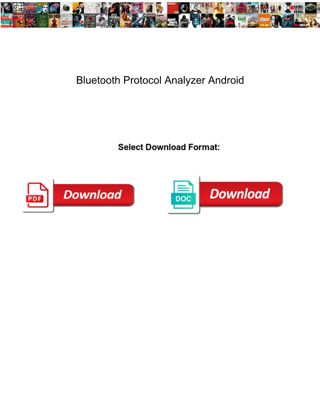 Bluetooth Protocol Analyzer Android