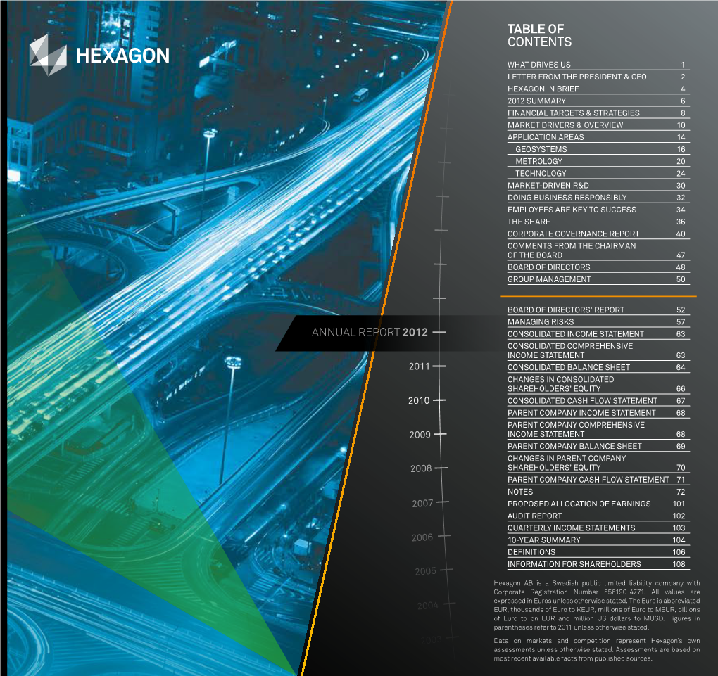 Table of Contents