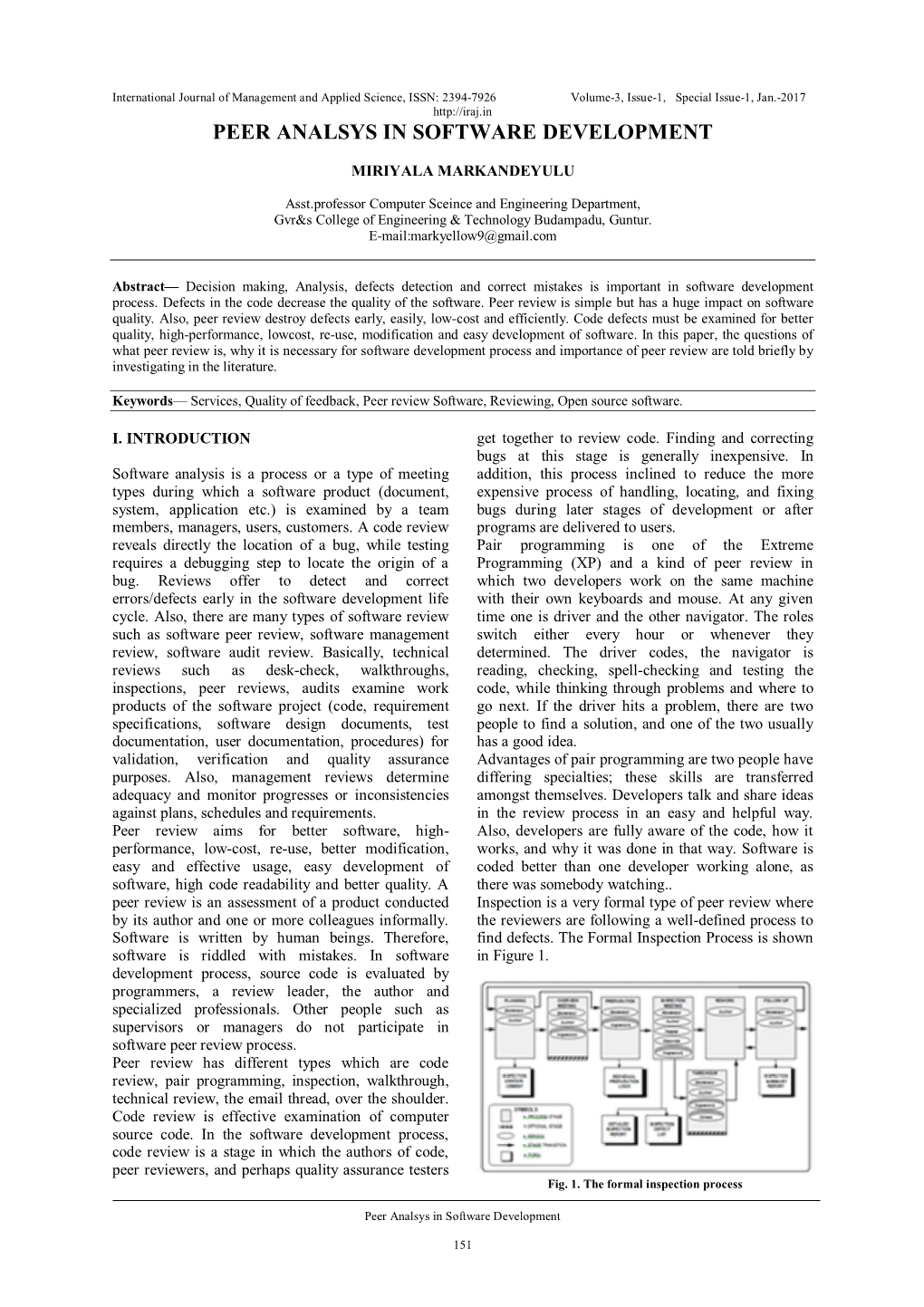 Peer Analsys in Software Development