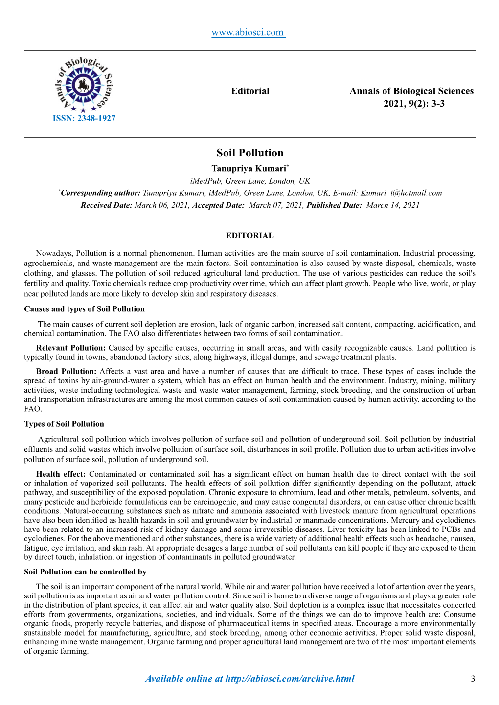 Soil Pollution