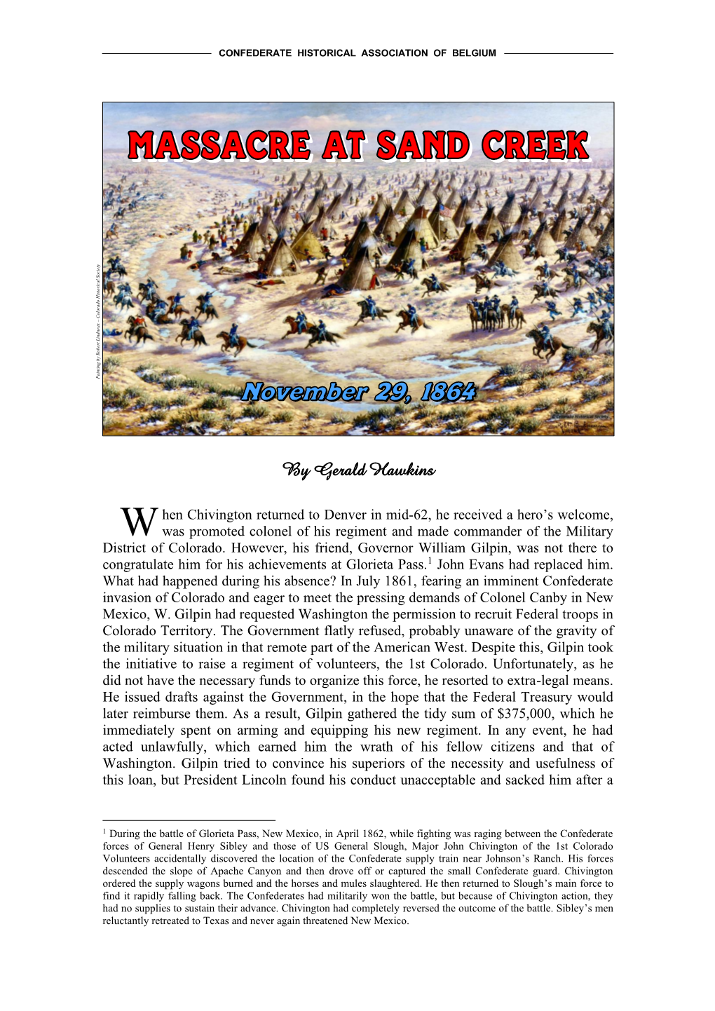 Sand Creek Massacre, Internet