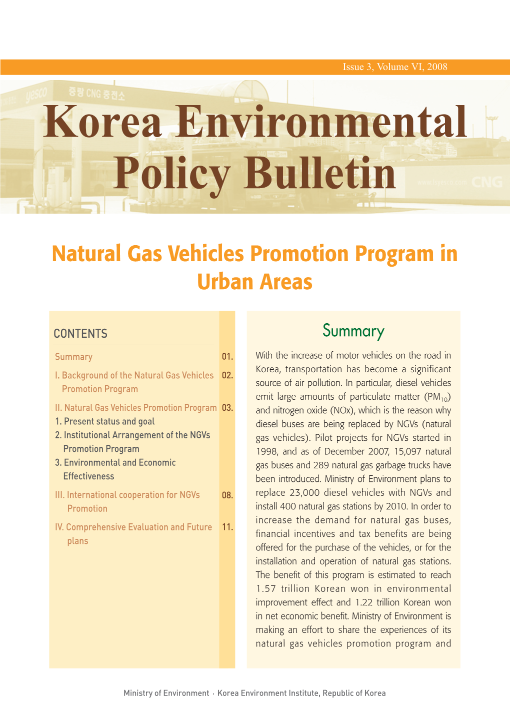 Korea Environmental Policy Bulletin