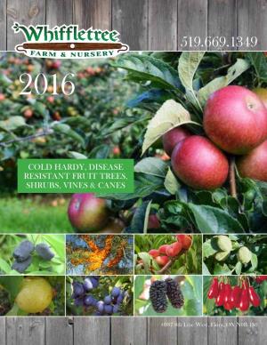 Cold Hardy, Disease Resistant Fruit Trees, Shrubs, Vines & Canes