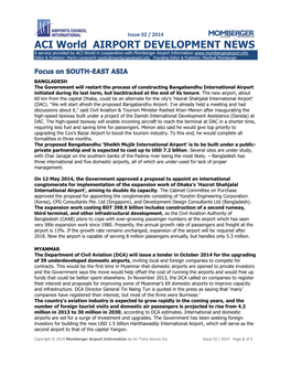ACI World Airport Development News: Issue 02 – 2014