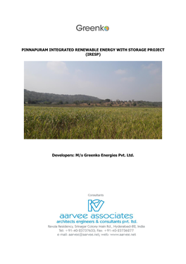 PINNAPURAM INTEGRATED RENEWABLE ENERGY with STORAGE PROJECT (IRESP) Developers