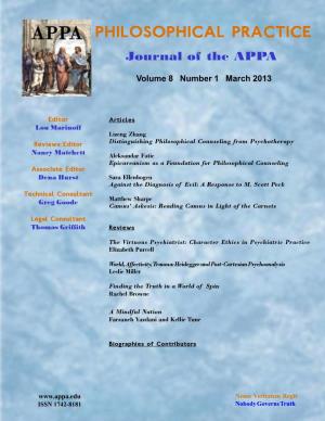 PHILOSOPHICAL PRACTICE1126 Journal of the APPA