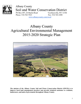 Albany County Agricultural Environmental Management 2015-2020 Strategic Plan