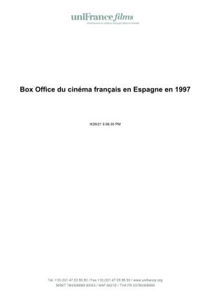 Box Office Du Cinéma Français En Espagne En 1997