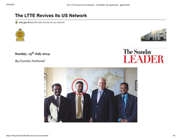 The LTTE Revives Its US Network – ெவளிநாட�் அைமச�் – இலங்ைக