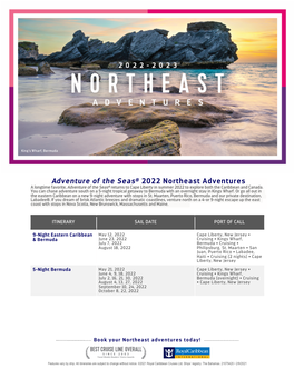 Northeast 2022-2023 Adventures