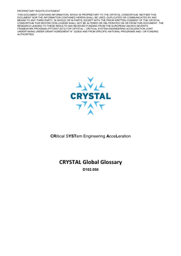 CRYSTAL Global Glossary D102.050