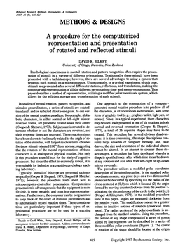 A Procedure for the Computerized Representation and Presentation of Rotated and Reflected Stimuli