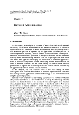 Diffusion Approximations