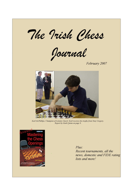 Irish Chess Journal Irish Chess Journal Contents