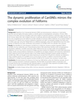The Dynamic Proliferation of Cansines Mirrors the Complex