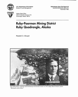 Ruby-Poorman Mining District Ruby Quadrangle, Alaska