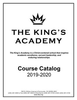 Course Catalog 2019-2020