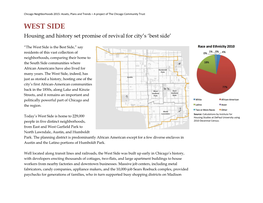 WEST SIDE Housing and History Set Promise of Revival for City’S ‘Best Side’