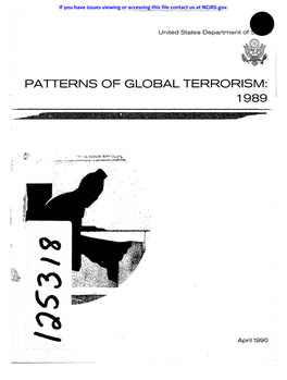 Patterns of Global Terrorism: 1989