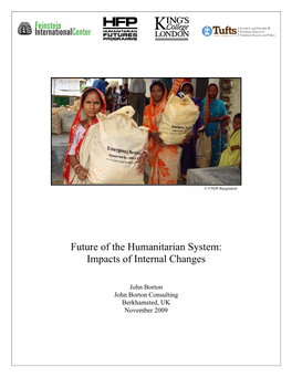 Future of the Humanitarian System: Impacts of Internal Changes