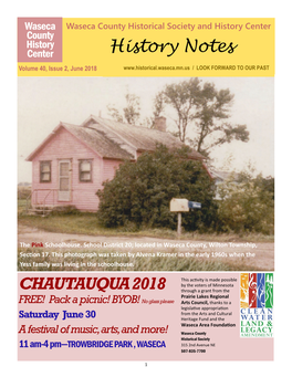 History Notes CHAUTAUQUA 2018