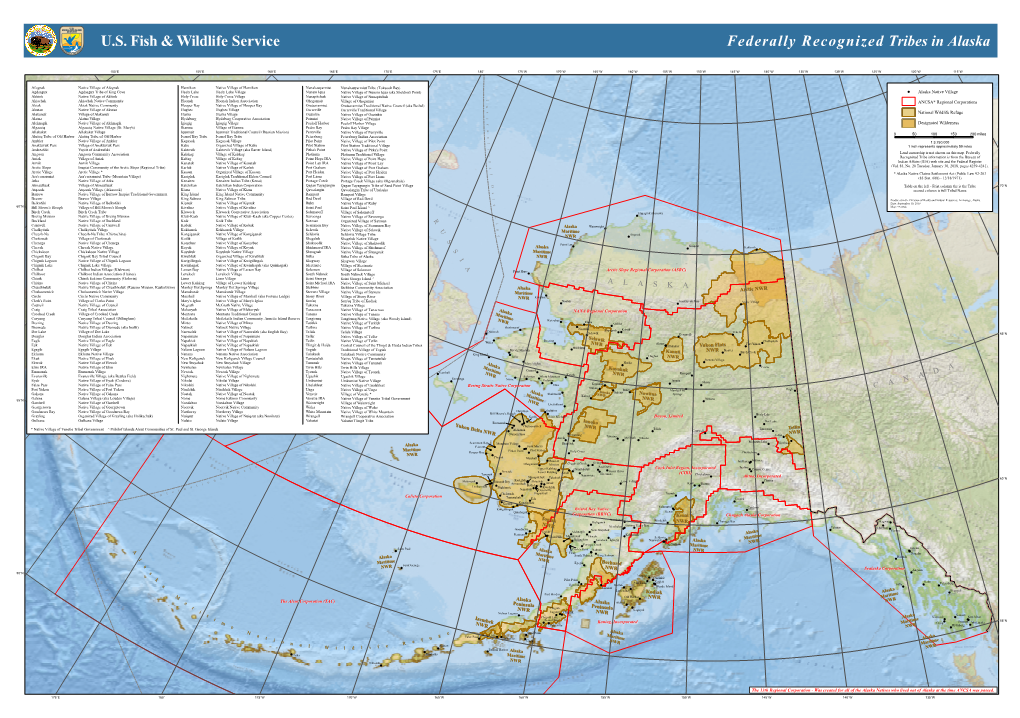 Federally Recognized Tribes in Alaska U.S. Fish & Wildlife Service