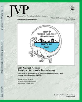 69Th Annual Meeting Society of Vertebrate Paleontology