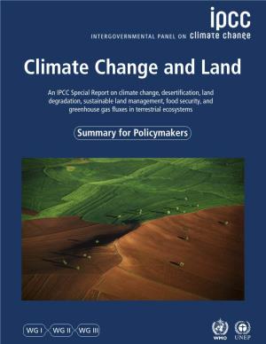 Report on Climate Change and Land