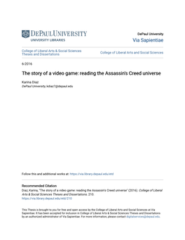Reading the Assassin's Creed Universe