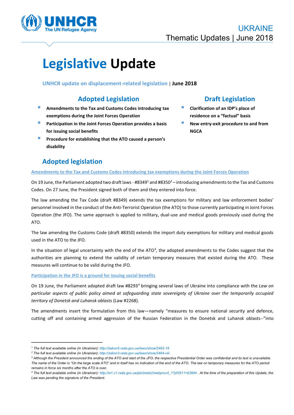 Legislative Update