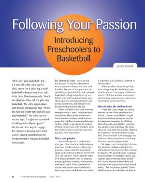 Following Your Passion: Introducing Preschoolers To