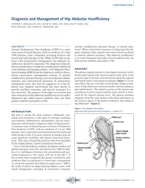 Diagnosis and Management of Hip Abductor Insufficiency
