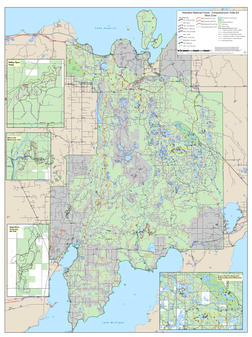 Hiawatha National Forest : Comprehensive Trails EA West Zone