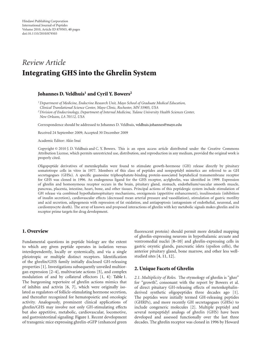 Integrating GHS Into the Ghrelin System