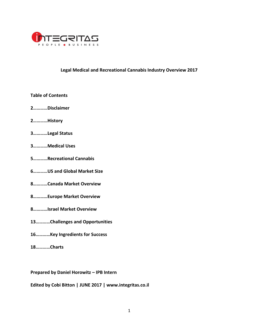 Legal Medical and Recreational Cannabis Industry Overview 2017