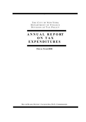 2018 Tax Expenditures Report