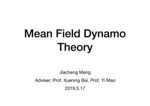 Mean Field Dynamo Theory