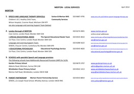 MERTON - LOCAL SERVICES April 2014 MERTON