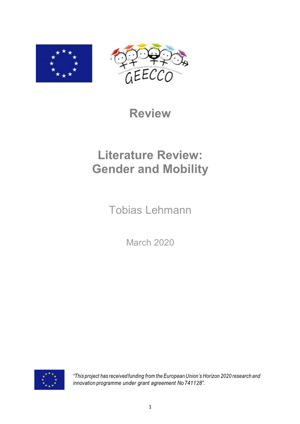 Review Literature Review: Gender and Mobility