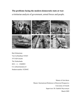 The Problems Facing the Modern Democratic State at War: a Trinitarian Analysis of Government, Armed Forces and People