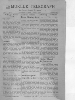 MUKLUK TELEGRAPH Thursday, June 1, 1950 Ties and Bad Luck Were Encoun- Tered