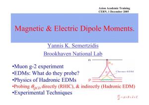 Magnetic & Electric Dipole Moments
