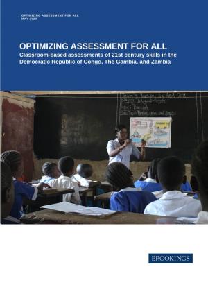 Optimizing Assessment for All May 2020