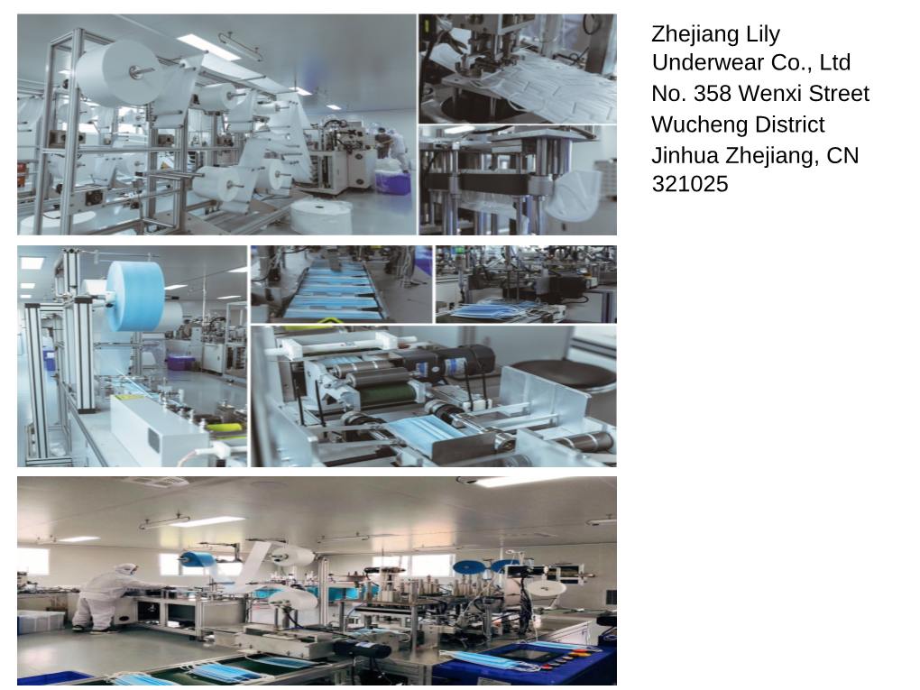 Zhejiang Lily Underwear Co., Ltd No. 358 Wenxi Street Wucheng District Jinhua Zhejiang, CN 321025