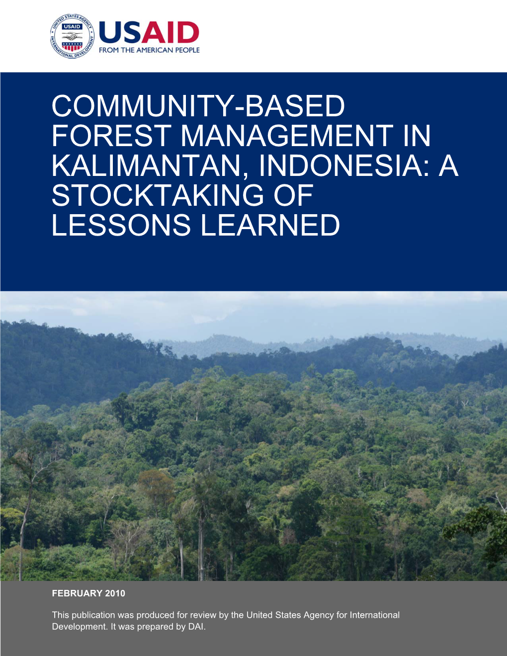 Community-Based Forest Management in Kalimantan, Indonesia: a Stocktaking of Lessons Learned