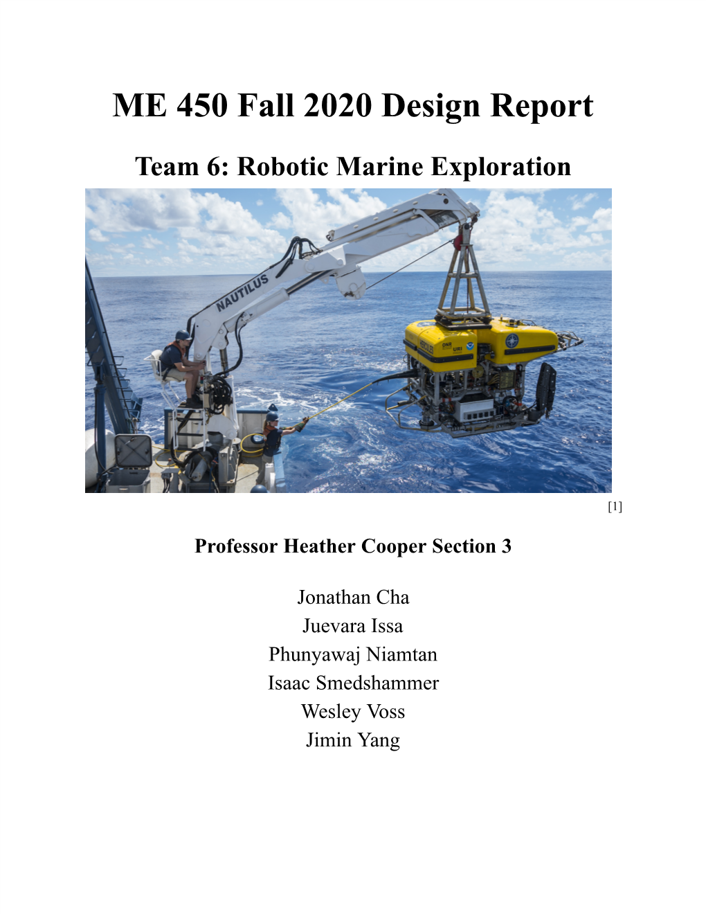 ME 450 Fall 2020 Design Report