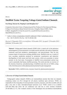 Shellfish Toxins Targeting Voltage-Gated Sodium Channels